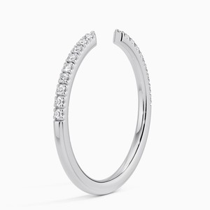 Anillo Sia con Diamante de Laboratorio de Media Cobertura, 1/8 Ct. Tw. Oro Blanco de 18K - Product Image 4