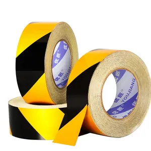 Youjiang Hoge Viscositeit Reflecterende Recyclebare Pvc-Film Basismateriaal Vloermarkering Waarschuwing Zelfklevende Tape