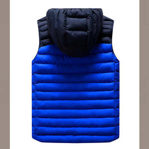 Gilets matelassés patchwork pour hommes, vestes d'hiver d'extérieur à capuche zippée, gilets matelassés américains classés 2026, gilets matelassés à vendre - Product Image 2