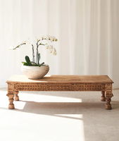 Table Basse Moderne de Luxe en Bois Massif Extensible et Convertible, Pliable, Couleur et Forme Personnalisables, pour Intérieur/Extérieur, Salon