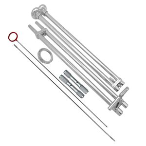 Juego de Embryotome con alambre de inserción y cepillo de limpieza Acero inoxidable Cromado Todos Los instrumentos veterinarios disponibles - Product Image 2