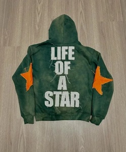 Star Patch Hooded Stylish Streetwear <b>Zip</b> up <b>Hoodies</b> 100% Cotton Luxury Quality Embroidery Oversized Streetwear <b>Hoodies</b> for Men's - Product Image 2
