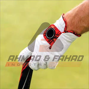 Guante de golf profesional para zurdos para hombres, nuevo diseño hecho a medida con empuñadura de mano transpirable de cuero genuino, sin logotipo para deportes - Product Image 6