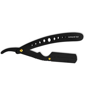 Shavette à gorge coupée de qualité de salon de rasoir de barbier à bord droit classique avec une durabilité supérieure conception ergonomique résistant à la rouille - Product Image 6