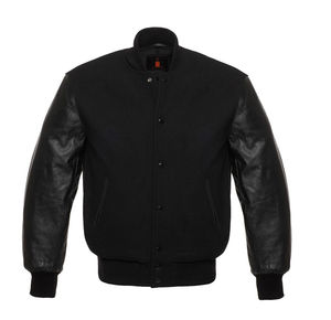 Chaqueta Universitaria Personalizada para Hombre, Chaqueta de Béisbol al por Mayor, Chaqueta Universitaria Americana, Cuerpo 100% Lana, Mangas de Cuero Puro - Product Image 2