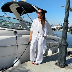 Ensembles de coord en coton décontracté pour femmes pour toutes les occasions Ensembles de coord en coton polyvalents pour femmes - Product Image 1