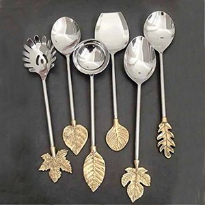 Green Bamboo Resin Handle Cutlery <b>Set</b> Handmade HOT SELLING Cutlery Selandia Rattan Salad Server <b>Set</b> of 2 MADE IN INDIAA - Product Image 5