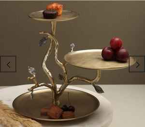 Gingko Leaf Rabyana Design Cake Holder Herramientas elegantes para servir y almacenar pasteles - Product Image 2