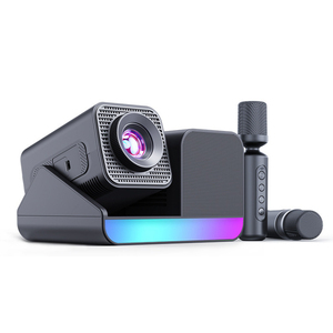 Proyector de Karaoke HD Tres en Uno HT36 PRO Premium al por Mayor, 2K LCD, Micrófono Dual, Cine en Casa Portátil, Sistema Android - Product Image 1