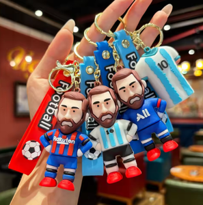Thể thao vận động viên Jersey búp bê Keychain PVC cầu thủ bóng đá với cup độc đáo mặt dây chuyền thiết kế món quà chính cho người hâm mộ - Product Image 1