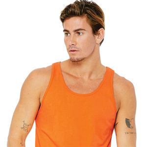 Débardeur de gym pour hommes avec logo personnalisé OEM Offre Spéciale haut sans manches en spandex XL à séchage rapide avec impression par compression pour exercices sportifs - Product Image 1
