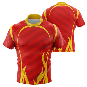 เสื้อรักบี้พิมพ์ซับลิเมชันในขนาดต่างๆ2025สินค้าที่ต้องการต้องการสูงเสื้อรักบี้สีทึบ - Product Image 1