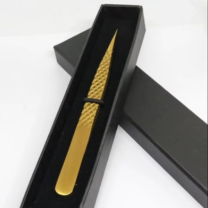 Pinzas Profesionales Antideslizantes y Antimagnéticas para Extensión de Pestañas, Punta de Fibra de Acero Inoxidable, Pinzas de Precisión para Pestañas - Product Image 5