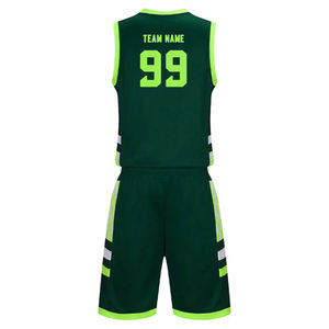 Uniforme de basket-ball en tissu 100% polyester personnalisé OEM, maillot de basket-ball de qualité supérieure fabriqué au Pakistan - Product Image 3