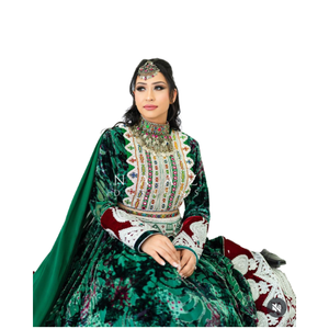 ชุดเดรสชาวอัฟกันวินเทจโบฮีเมียนแบบปักลายดีไซน์ใหม่สำหรับผู้หญิงผู้ชายชุดปาร์ตี้งานแต่งงานแบบสุภาพชุดคู่ปักลายดอกไม้ดีไซน์ใหม่ - Product Image 5