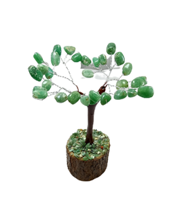 Life <b>Tree</b> Green Aventurine Crystal <b>Gem</b> <b>Tree</b>, Raw Cluster Stone Lucky Silver Wire <b>Tree</b> Feng Shui Decor for Decoration Gifts - Product Image 6