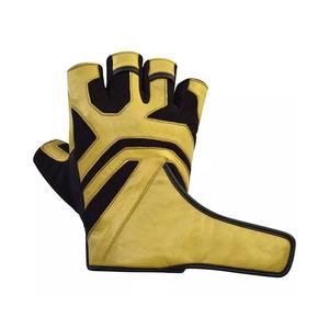 Gants d'haltérophilie demi-doigts en cuir personnalisables fabriqués en usine soutien du poignet résistant à l'eau crochet boucle fermeture Gym Fitness - Product Image 5