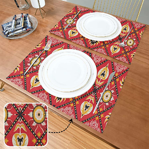 2023 New Style Kitchen Dining Room 100% Organic Cotton Safety GOTS Certificate Rectangle Classic Design Custom Decor <b>Table</b> <b>Mats</b> - Product Image 5