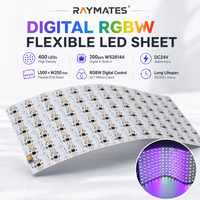 Lembar LED Pixel Ultra Tipis 250MM SPI RGBW IC Dapat Dipotong Lembar LED Fleksibel Lampu Latar Belakang Marmer Tampilan Lampu LED Pixel