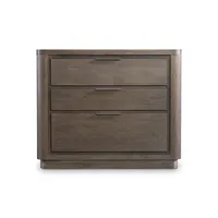 Mesita de noche Bernhardt Outline con acabado de madera moderna