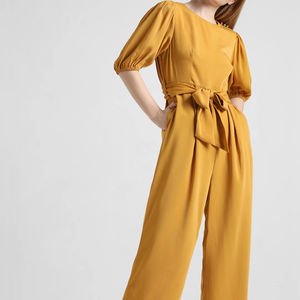 Mono Largo de Lona de Cintura Alta para Mujer, Diseño Personalizado OEM 2025, Venta al Por Mayor, Nuevo y Popular, Estampado Sólido - Product Image 5