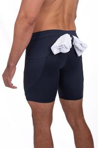 Pantalones cortos de compresión de secado rápido ecológicos para hombre, elásticos, cintura media, Fitness, gimnasio, deportes, entrenamientos, correr, entrenamiento sólido - Product Image 2