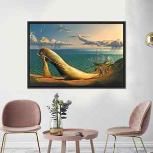 Impression sur toile Vladimir Kush : Art de paysage marin surréaliste, design imprimé en plat, toile encadrée noire - Product Image 1