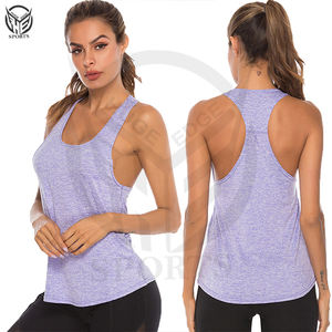 Haute qualité femmes Muscle débardeurs Gym coupe régulière légèrement recadrée léger femmes haut court coton respirant débardeurs - Product Image 5