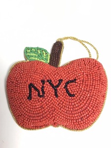 Handmade Đính Cườm Cây Giáng Sinh Trang Trí Màu Đỏ Táo Thiết Kế Với <span class=keywords><strong>Nyc</strong></span> Chữ Kỳ Nghỉ Trang Trí Cho Quà Và Nhà Hiển Thị - Product Image 3