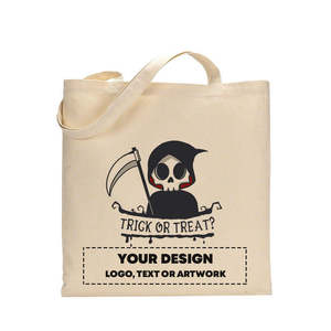 Sacs fourre-tout Halloween Trick Treat Reaper, recyclables, personnalisables, sacs cadeaux, sacs fourre-tout pour événements de dégustation, vente en gros - Product Image 3