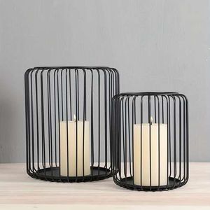 Bougeoir de Noël en fil de fer et en cage Bougeoir décoratif fait à la main personnalisé pour la maison Design moderne en métal - Product Image 4
