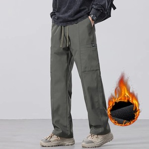 Pantalones de Forro Polar Ecológicos 100% Algodón Ligeros para Hombre, Moda de Invierno, Estilo Cargo, Casuales, Cómodos y Cálidos - Product Image 2