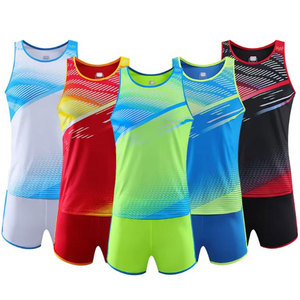 Contrast Color <b>Track</b> & Field Uniform for Adults & Kids Sleeveless Top & Shorts for Team Sports Running Uniforms Top Performance - Product Image 6