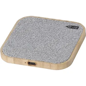 Caricatore Wireless Ecologico in Bambù Moses, Gadget USB Promozionale - Product Image 1