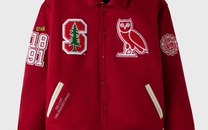 Veste bomber varsity en laine de haute qualité de couleur rouge, avec patch brodé, style streetwear, fabricant pour unisexe - Product Image 2