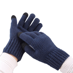 Gants et Mitaines d'Hiver en Laine Pure Tissée Sergé Unisexe Décontractés Écran Tactile Multifonctionnels Chauds Mode Extérieur - Product Image 1