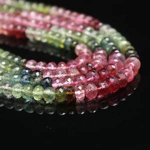 Perles de tourmaline naturelle de qualité supérieure |   Perles de pierres précieuses, pierres taillées, petite taille, certifiées par une tierce partie, bijoux - Product Image 2