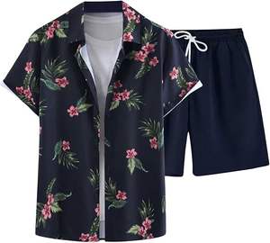 ชุดเซ็ตเสื้อยืดแขนสั้นและกางเกงขาสั้นสำหรับผู้ชาย คุณภาพสูง กำลังเป็นที่นิยม เหมาะสำหรับฤดูร้อน ชุดกีฬา สามารถสกรีนลายได้ตามต้องการ ชุดคู่สำหรับผู้ชาย - Product Image 1