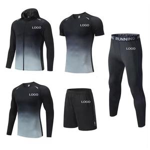 Personnalisé Hiver Casual Skinny Imprimé Hommes Fitness Ensembles pour Gym Yoga Extérieur Jogging Séchage Rapide Respirant Sportswear - Product Image 6