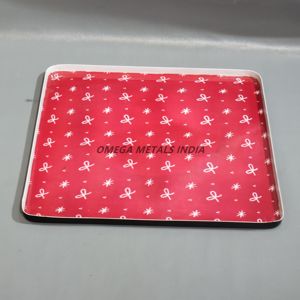 Stylish Rectangular Antique Gold Serving Tray With Elegant Handles Perfect for Displaying Appetizers and Decorative Items - Product Image 4