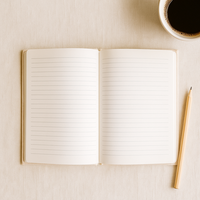 Journal en lin A5 LABON Morning Still, carnet relié pour des routines matinales pleines de pleine conscience, la gratitude et une réflexion douce