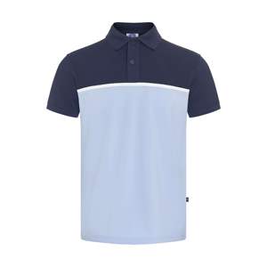 Nouvelle tendance polos pour hommes bouton avant polo à demi-manches avec contraste couleur Patchwork bon T-shirt uniforme extensible - Product Image 3