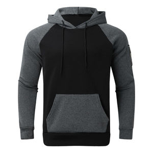 Nouveau style de survêtements pour hommes logo personnalisé fermeture éclair pull à capuche 2 pièces ensemble hommes polaire jogging ensembles gym vêtements de sport costumes d'entraînement - Product Image 3