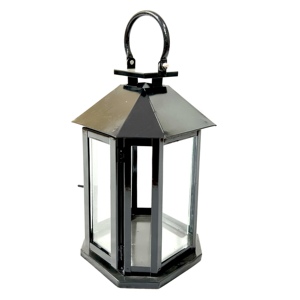 Modern Vintage Iron Pillar <b>Holder</b> Metal Glass <b>Candle</b> <b>Lantern</b> for Indoor & Outdoor Home Halloween & Christmas Decorative Lamp - Product Image 5