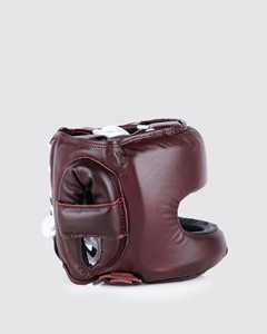 Protector de cabeza de protección de boxeo profesional Cuero genuino de calidad premium Personalizar Protector de cabeza de boxeo de cara completa. - Product Image 3