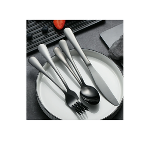 Ensemble de couverts en métal noir de qualité standard Design de luxe Couverts en acier miroir faits à la main Ensemble de couverts Couleur personnalisée - Product Image 3