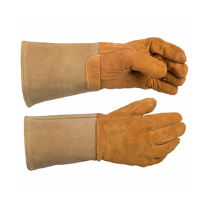 ถุงมือเชื่อมหนังวัวแบบเต็มนิ้วที่มีน้ำหนักจับสบายมือป้องกันระบายอากาศได้ดี - Product Image 4