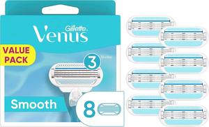 GilletteVenus Smooth Recharges de lames de rasoir pour femmes, 8 pièces, lubrifiées pour protéger la peau des irritations - Product Image 3