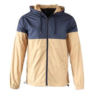 Veste coupe-vent unisexe en toile pour homme, coupe ajustée, légère, imperméable, respirante, avec logo sur le devant - Product Image 1