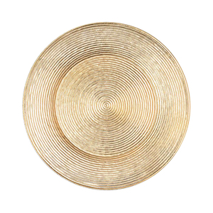 Assiette de présentation de grande qualité Vaisselle de restaurant Forme ronde Design gravé Assiette de présentation de nourriture Assiette d'affichage de nourriture à bas prix - Product Image 1